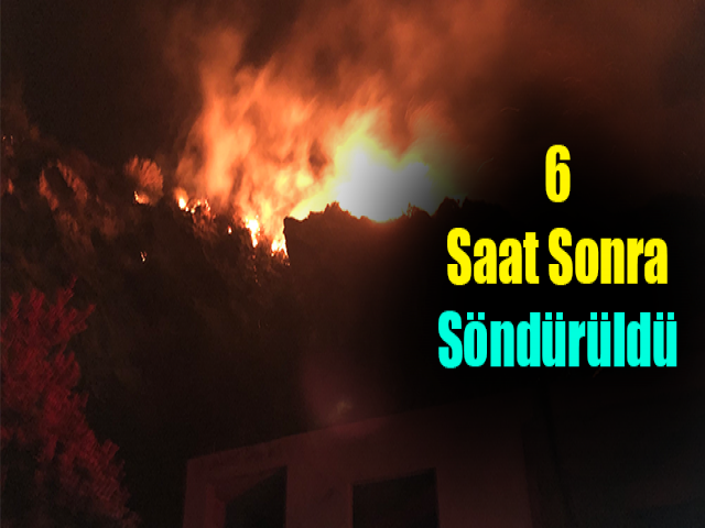 Hatayda çıkan yangın 6 saat sonra söndürüldü soğutma yapılıyor