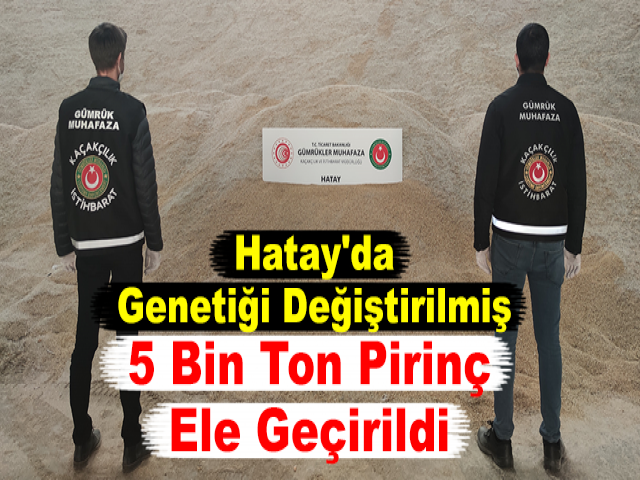 Hatay'da Genetiği Değiştirilmiş 5 Bin Ton Pirinç Ele Geçirildi