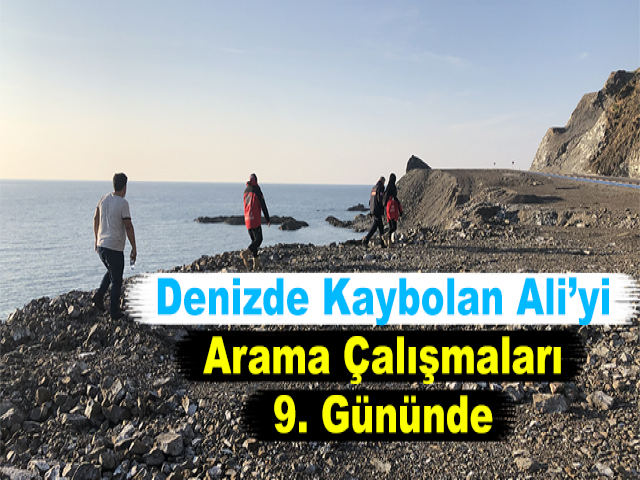 Denizde Kaybolan Ali’yi Arama Çalışmaları 9. Gününde