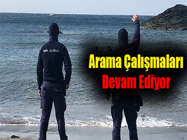 Denizde kaybolan genci arama çalışmaları devam ediyor