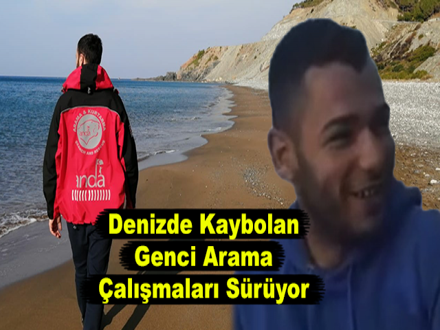 Denizde Kaybolan Genci Arama Çalışmaları Sürüyor