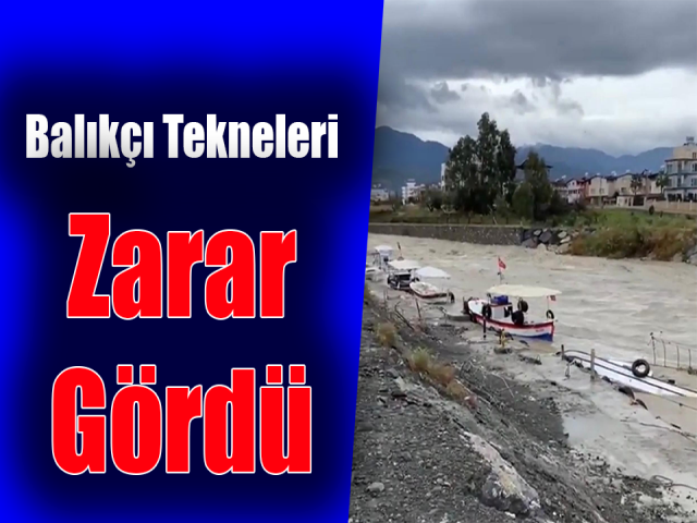  Hatay’da sağanak balıkçı teknelerine zarar verdi
