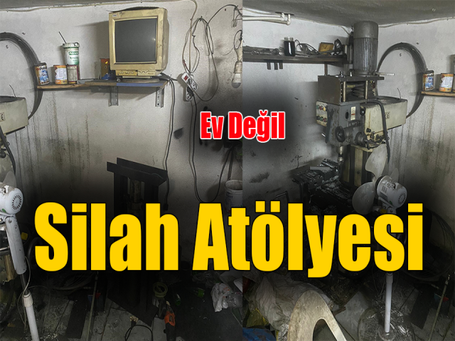 Evini silah üretim imalathanesine çevirmiş