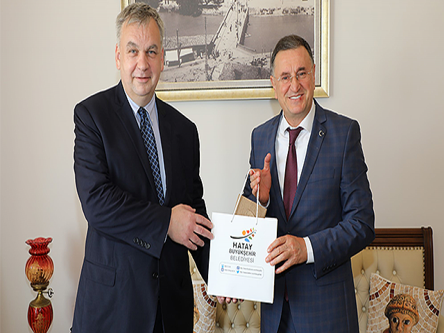 BAŞKAN SAVAŞ ALMAN HEYETİ AĞIRLADI