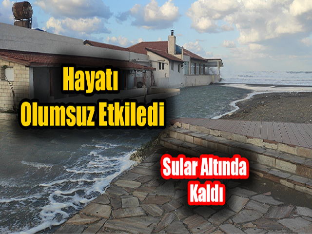 Hatay’da deniz taştı, iş yerleri ve caddeler sular altında kaldı