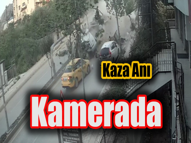 Freni boşalan vinç 11 araca çarptı: 4 kişinin öldüğü kaza anı kamerada