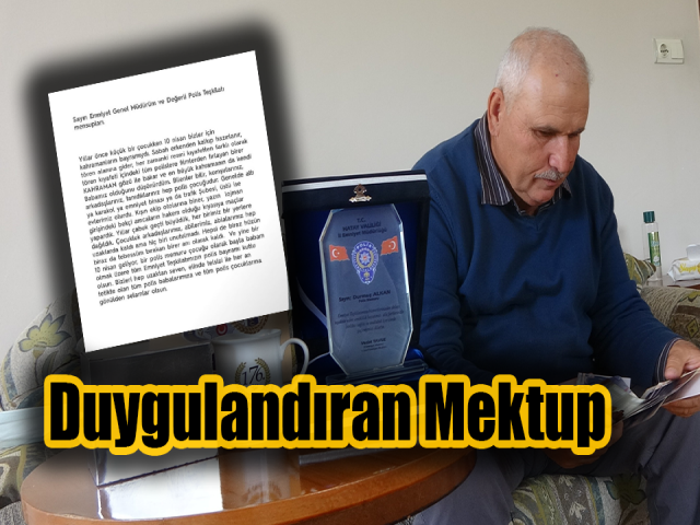Polis haftasında oğuldan babaya duygulandıran mektup