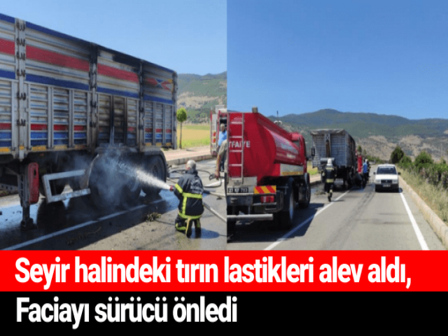 Hatay’dan yüklediği gübreler alev alev yandı