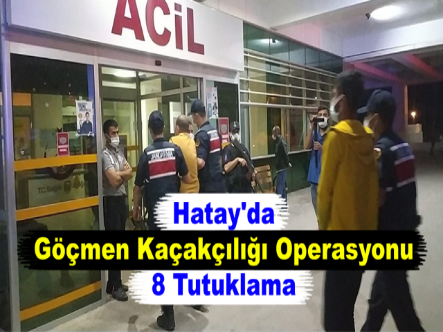 Hatay'da Göçmen Kaçakçılığı Operasyonu: 8 Tutuklama