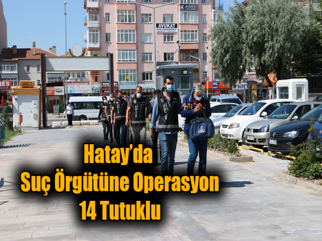 Hatay’da suç örgütüne operasyon: 14 tutuklu
