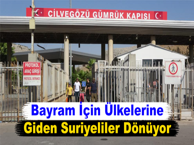 Bayram İçin Ülkelerine Giden Suriyeliler Dönüyor