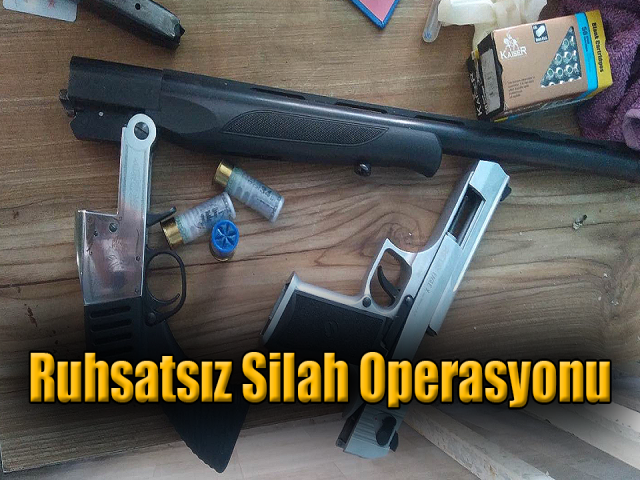 Hatayda ruhsatsız silah operasyonu
