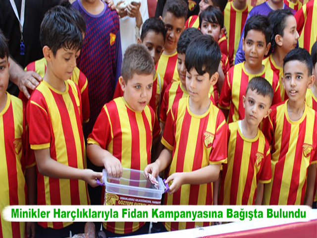 Minikler Harçlıklarıyla Fidan Kampanyasına Bağışta Bulundu