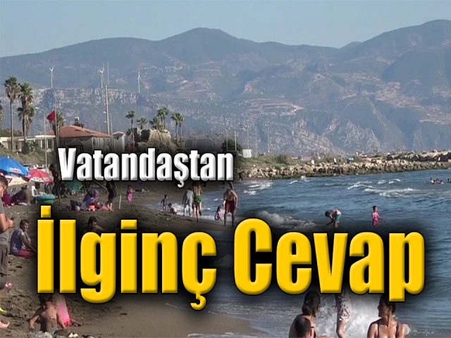 Petrol atıklarına rağmen yüzen vatandaştan ilginç cevap