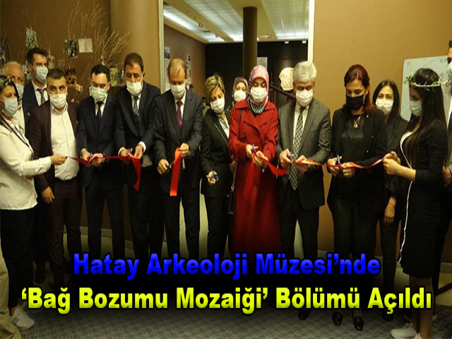 Hatay Arkeoloji Müzesi’nde ‘Bağ Bozumu Mozaiği’ Bölümü Açıldı