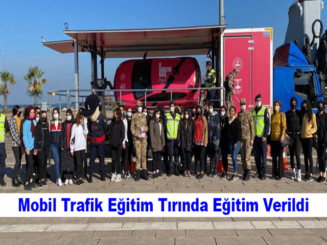 Mobil Trafik Eğitim Tırında Eğitim Verildi, İlginç Görüntüler Ortaya Çıktı