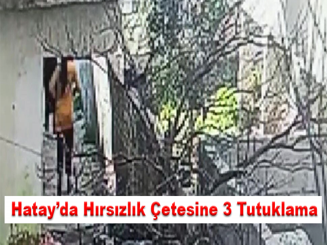 Hatay’da Hırsızlık Çetesine 3 Tutuklama