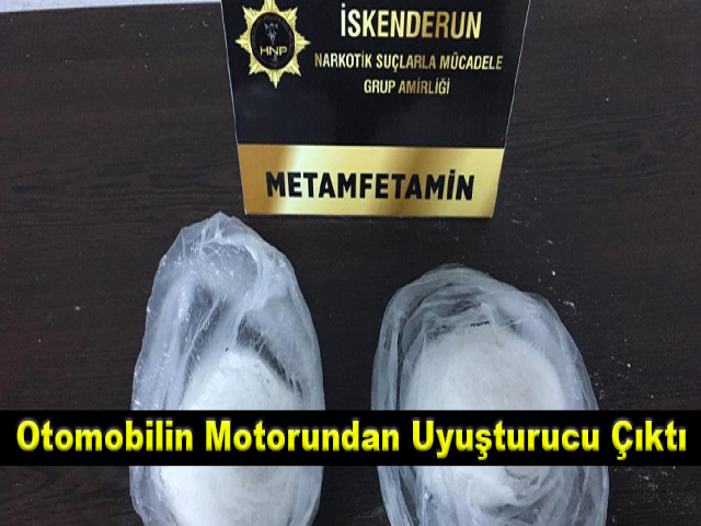 Otomobilin Motorundan Uyuşturucu Çıktı