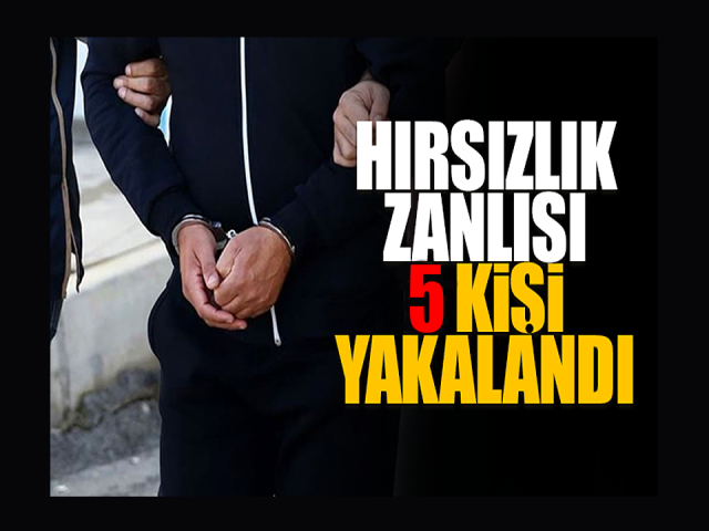 Hatay’da hırsızlık zanlısı 4’ü kadın 5 kişi tutuklandı