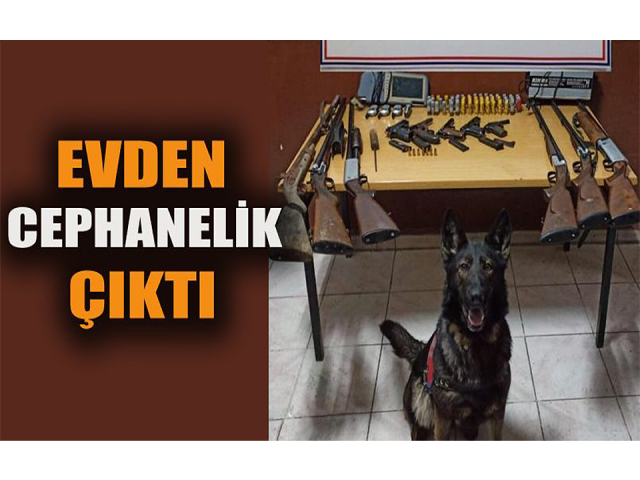 Hatay’da uyuşturucu aranan evden cephanelik çıktı