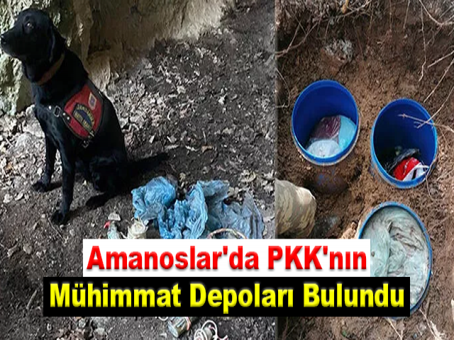 Amanoslar'da PKK'nın mühimmat depoları bulundu