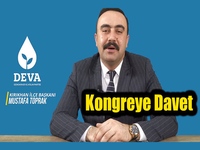 Başkan Toprak’tan kongreye davet 