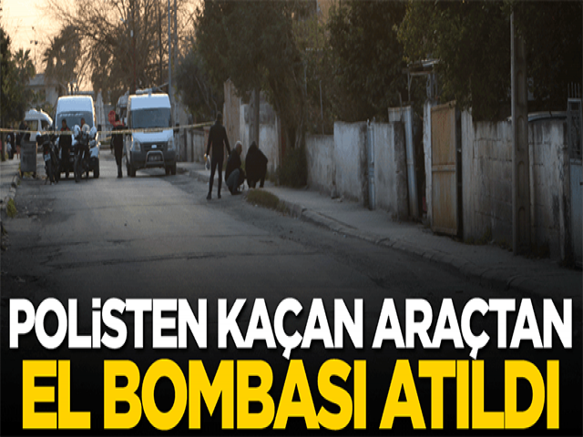Hatay'da dehşet anları! Polisten kaçarken yola el bombası attılar
