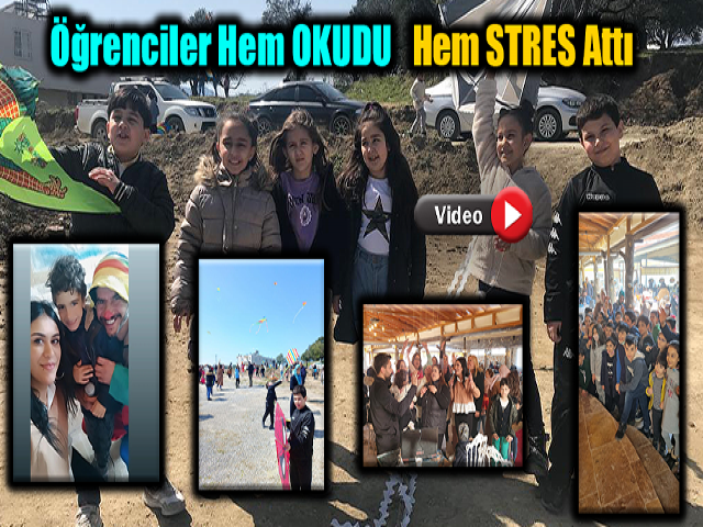 Öğrenciler hem okudu, hem stres attı 