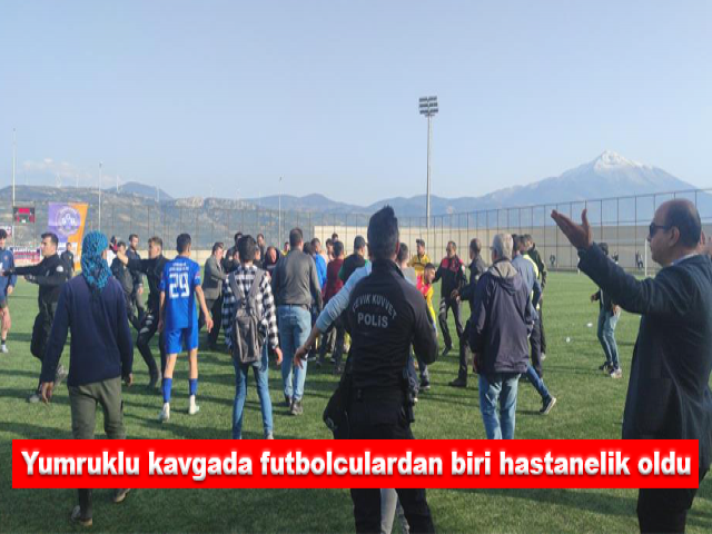 Yumruklu kavgada futbolculardan biri hastanelik oldu