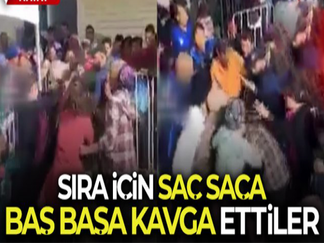 Hatay'da kadınlar sıra için saç saça baş başa kavga etti