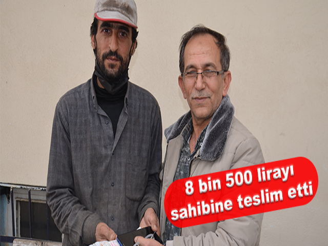 Suriyeli kağıtçı bulduğu 8 bin 500 lirayı sahibine teslim etti
