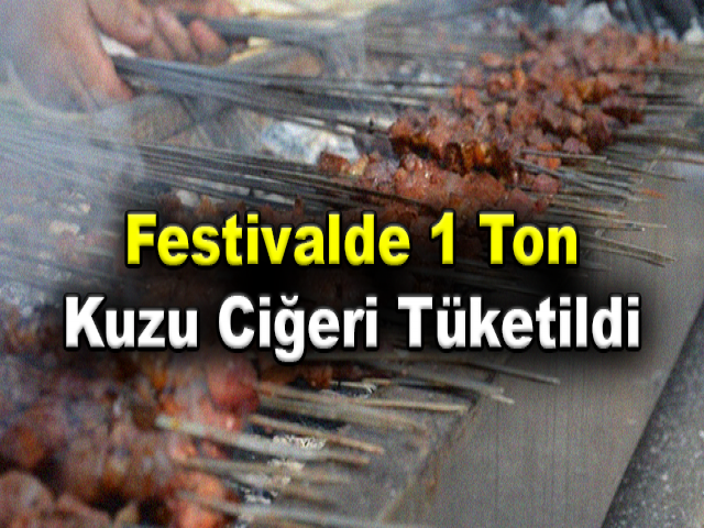 Festivalde 1 ton kuzu ciğeri tüketildi