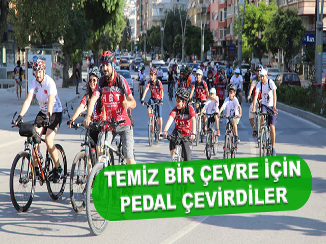 BİSİKLETLİLER TEMİZ BİR ÇEVRE İÇİN PEDAL ÇEVİRDİ
