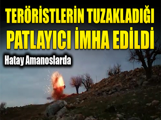 Hatay’da Amanoslar kırsalında tuzaklanmış patlayıcı imha edildi