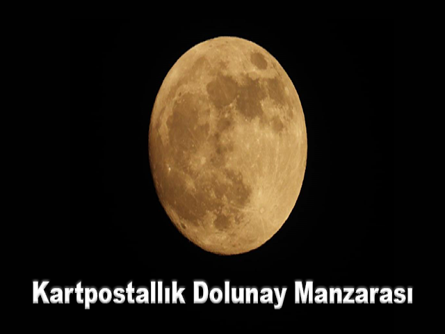 Hatay'da kartpostallık dolunay manzarası