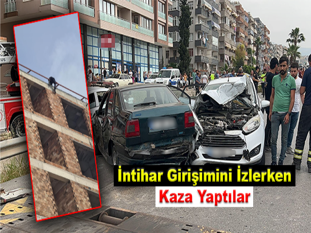 İntihar girişimini izlerken 5 araç kaza yaptı: 5 yaralı