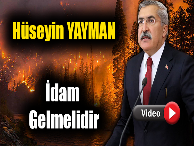 Yayman: Ormanı yakanlarla ilgili idam gelmelidir