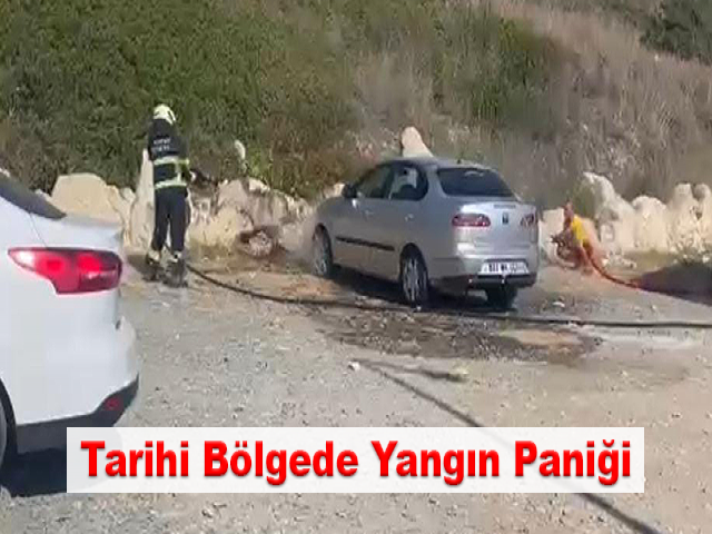 Tarihi bölgede yangın paniği