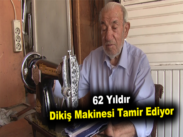 62 yıldır dikiş makinesi tamir ediyor