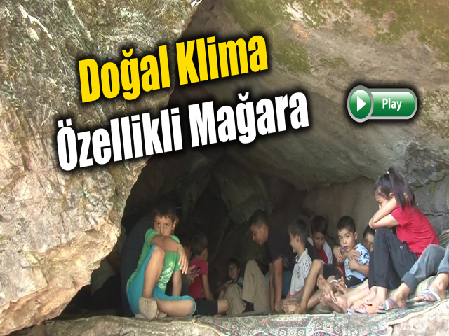 Hatayda doğal klima özelliği olan mağara yaz aylarında ilgi görüyor