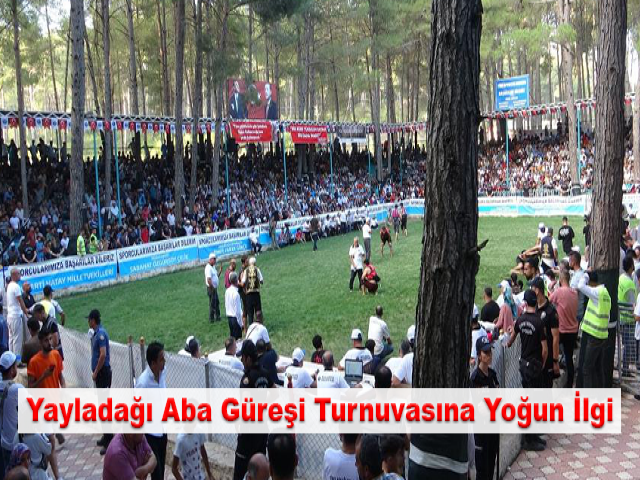 Yayladağı aba güreşi turnuvasına yoğun ilgi