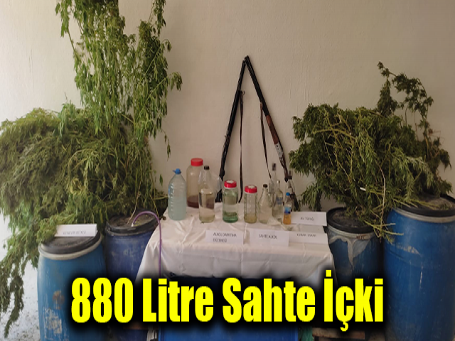 Hatay’da 880 litre sahte içki ele geçirildi