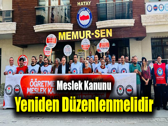 Meslek kanunu yeniden düzenlenmelidir